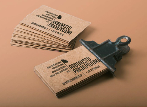 Kraft business cards